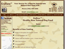 Tablet Screenshot of k9raw.com